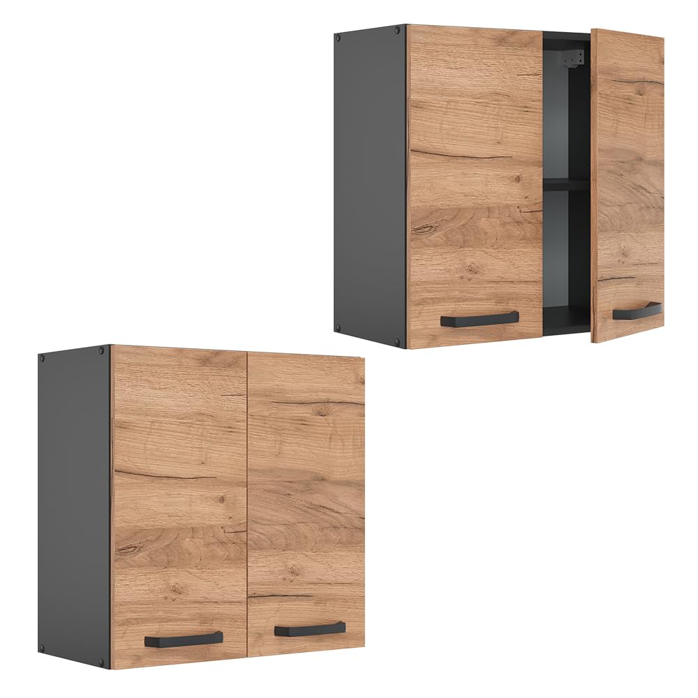 Vicco Elément Haut de Cuisine R-Line, Chêne de Force doré, 60cm, pour Une Combinaison Libre au Sein de systèmes de Cuisine modulaires