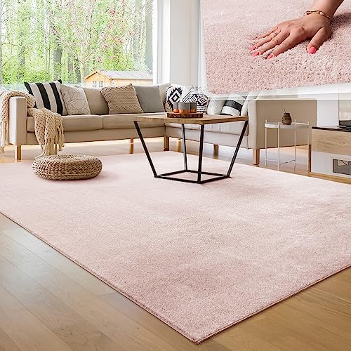 Paco Home Living Room Rug Fluffy Washable in Short Pile Soft, Size:80x150 cm, Colour:Anthracite