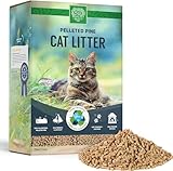 Small Pet Select Premium Pine Pelleted Cat Litter, 100% All Natural Pellet Kitty Litter, Non Clumping Non Tracking Low Dust Litter Meant for Use with Sifting Litter Box, Made in USA, 25 lbs