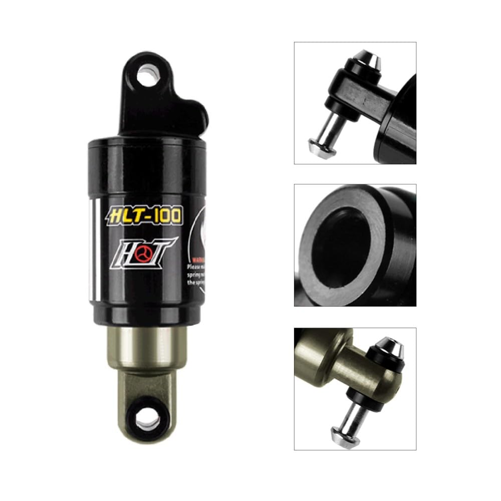 Amortiguador de choque de bicicleta, amortiguador hidráulico con tornillos de buje Muelle de bicicleta Amortiguador trasero para bicicletas de montaña de carretera de 125 mm/150 mm/165 mm/185 mm