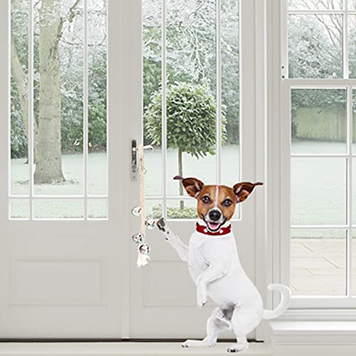Canine Hanging Doorbells| 4 Additional Loud Canine Potty Coaching Bells| Adjustable Sturdy Braided Rope Door Bell for Canines to Ring to Go Outdoorssilver Small  Cucciolini Doodles Canine hanging doorbells| 4 additional loud canine potty coaching bells| adjustable sturdy braided rope door bell for canines to ring to go outdoorssilver small   cucciolini doodles