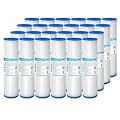 Membrane Solutions 20 Micron Pleated Polyester Sediment Water Filter 10"x2.5" Replacement Cartridge Universal Whole House Pre-Filter Compatible with W50PE, WFPFC3002, SPC-25-1050, FM-50-975 - 24 Pack