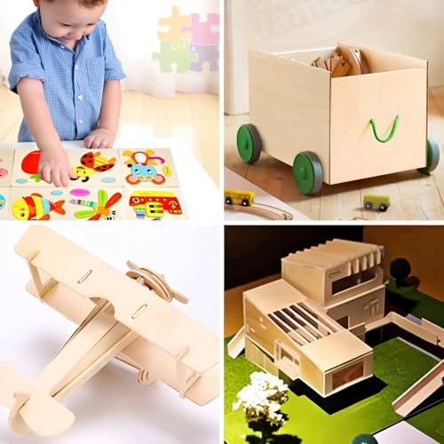 Image of SWAGSTATION MDF Cutouts for Craft| Craft Material for Art and Craft kit for Adults and Kids|DIY Wood Materail for Craft Square Costers Blank 3 Inch 25 Pcs