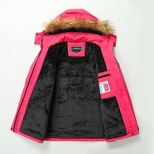 Image of MOERDENG Women's Waterproof Ski Snow Jacket Winter Warm Hooded Snow Coat Mountain Windproof Ski Jacket For Women