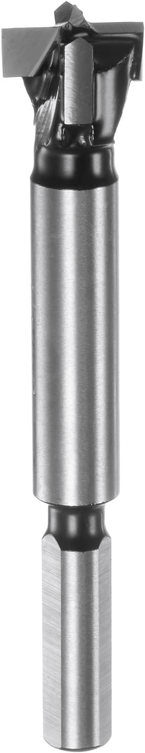 sourcing map Forstner Drill Bit 16mm / 5/8" K30/C1 Tungsten Carbide Tip Triangle Shank Wood Forstner Bit Opener Cutter for Hinge Hole Drilling Woodworking