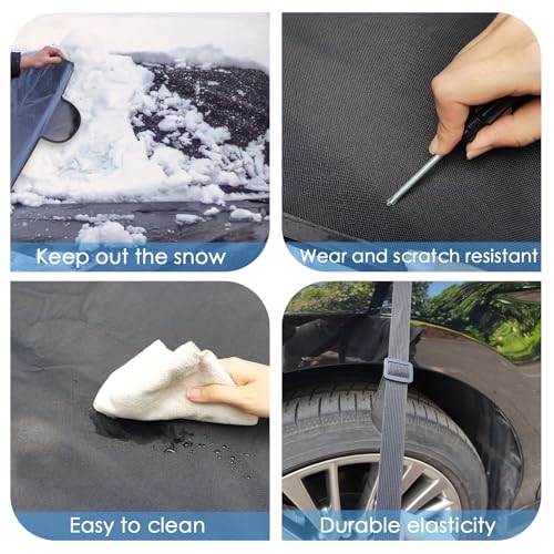 Image of Bilisin Car Snow Windshield Covers Compatible with Toyota Camry 2018-2023 for 600D Oxford Fabric, Magnetic Front Waterproof Hail Protector with Side Mirror Cover for Winter Protection Accessories