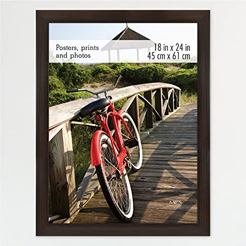 Image of MCS Museum Poster Frame 18x24 Espresso Woodgrain, Vertical & Horizontal Wall Hanging Large Picture Frame for Photos, Posters & Art Prints (1-Pack)