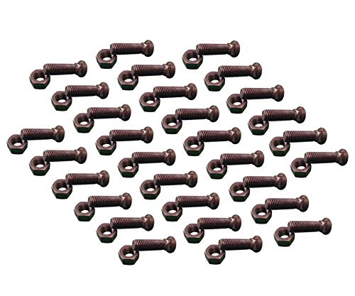 30 - Plow Bolt & Nut for Blades/Cutting Edge, 5/8-11x 2 - Grade 8, Dome Head