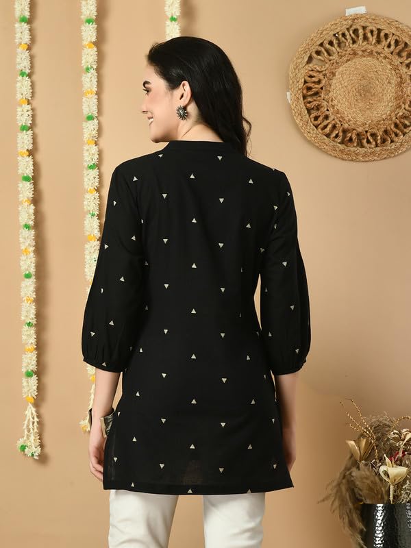 Image of Meesan Women's Casual Ethnic 3 /4 Sleeve Printed Tunic
