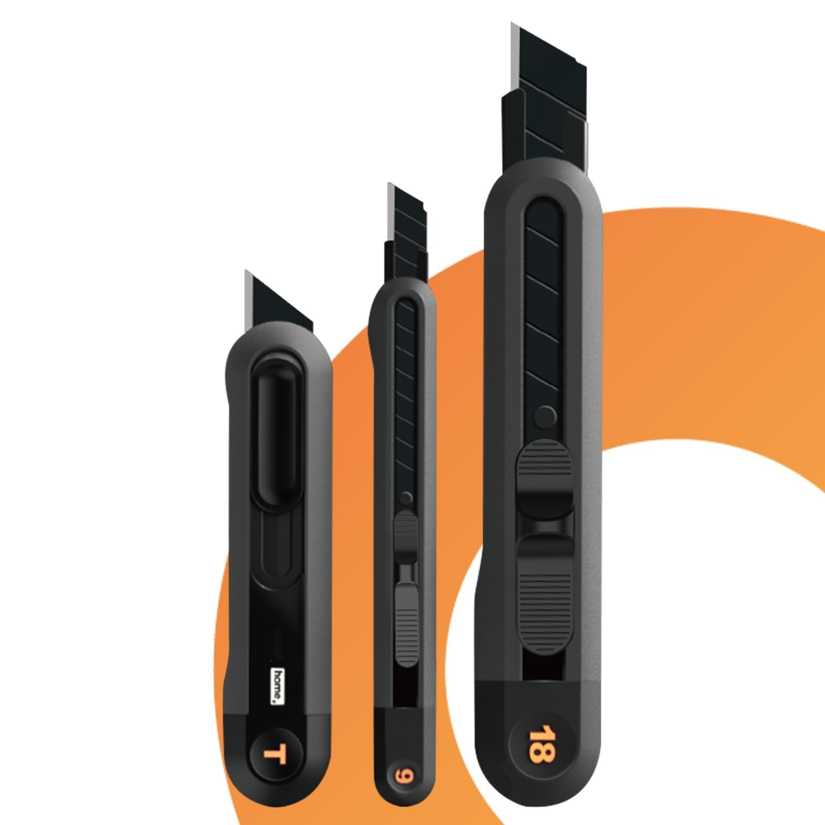 COOLive 3pcs Utility Knife Box Cutters Set, Retractable Box Opener, Sharp Cartons Cardboard Cutter Razor Knife, Light-weight and Compact Perfect for Office and Home Use