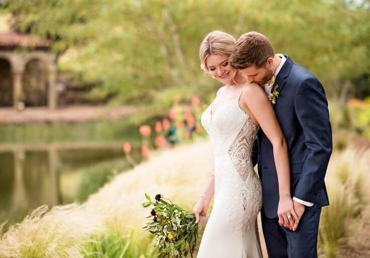 Men's Slim Fit 2 Piece Suit Lightweight Two Button Linen Texture Jacket Wedding Suits Set2