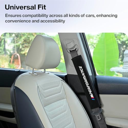 Image of Performance Car Seat Belt Shoulder Pads Car Safety Belt Soft Pad Cover for Comfortable Driving, Universal Fit for All Cars - Pack of 2