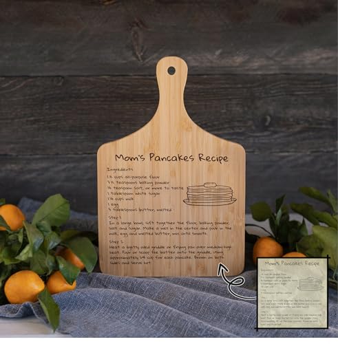 Tabla de Cortar Personalizada con Receta Manuscrita, Regalo Grabado para Mamá y Abuela, Regalo de Madera Personalizado para Seres Queridos, Regalo de Herencia Familiar miniatura 1