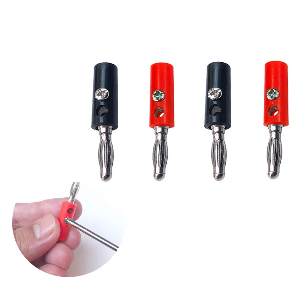QitinDasen 40 stuks 4mm banaanstekker connector, vergulde
