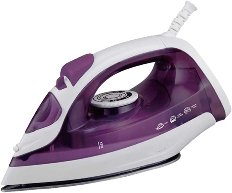 Steam Iron 1600W Iron with 160Ml Water Tank Nano Ceramic Soleplate Self-Cleaning Anti-Limescale Drip Stop Vertical Steam Purple