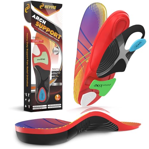 Plantar Fasciitis High Arch Support Insoles for Men & Women - for Flat Feet & Achilles Tendonitis,...