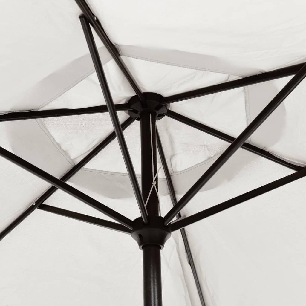 Parasol przeciwsłoneczny, terakota, aluminium, z ochroną przed promieniowaniem UV, możliwość pochylenia i zginania, składany z korbą, stabilny maszt, idealny do ogrodu, na balkon, taras