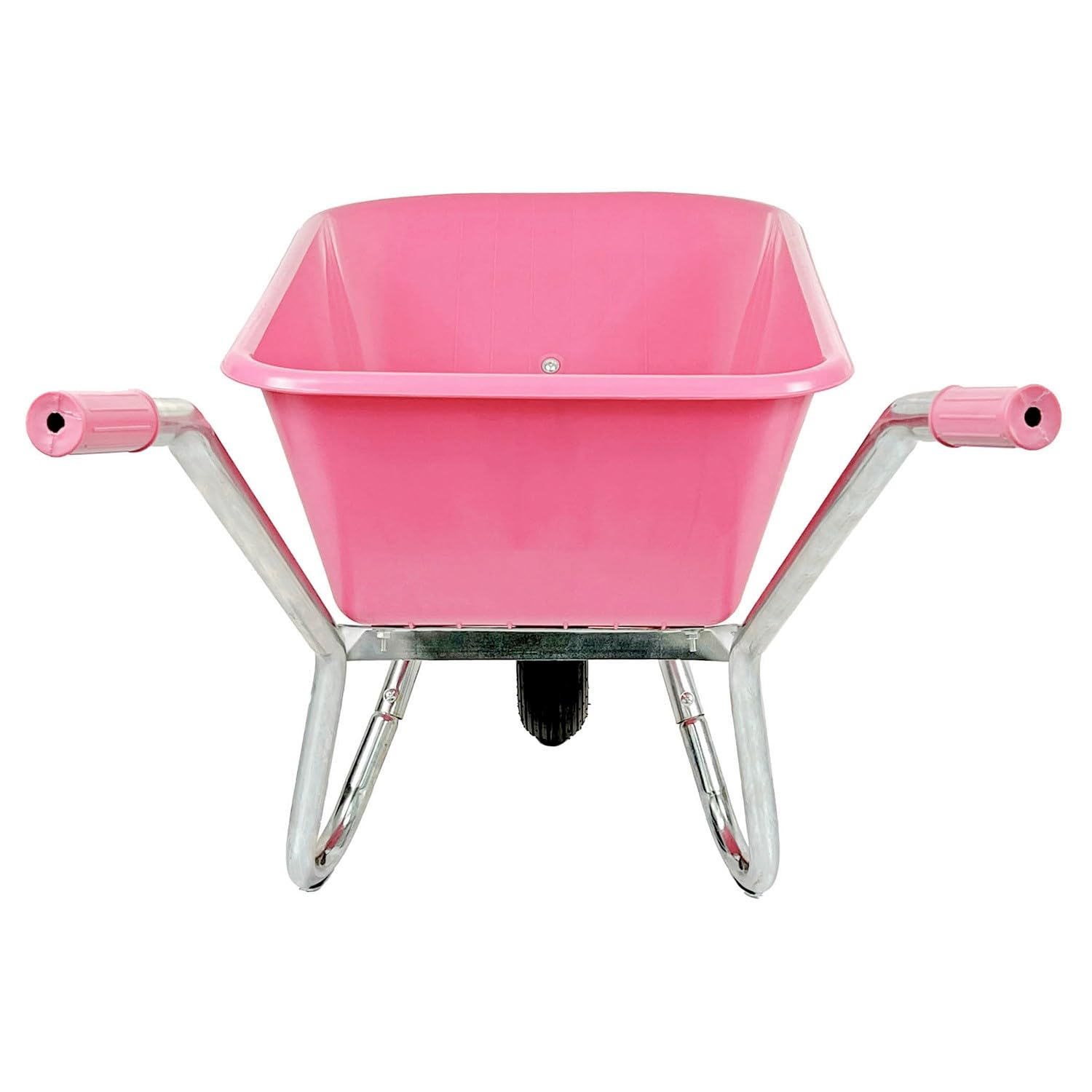Matrix Schubkarre pink 100l Liter 250 kg verzinkt Luftrad Schubkarren groß Garten Scheibtruhe Bauschubkarre Kunststoffwanne | Rahmen verzinkt | Metall Felge mit Kugellager | leicht und stabil