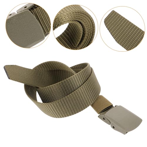 Outdoor Utility Belt for Men Heavy Duty Hiking Camping Belt with Waist Support Breathable Canvas Design for Secure Fit During Adventures2