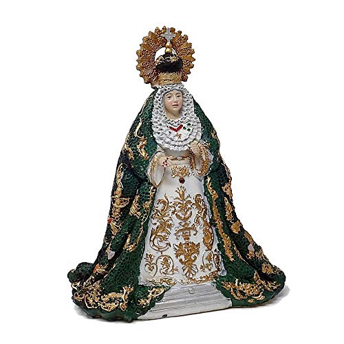 Trofeos Cadenas | Virgen de la Esperanza con Manto Rojo. Figura Religiosa, en Resina, de 11 cm
