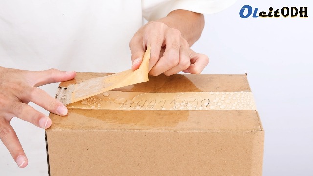 Image of Oleitodh 16 Pack Brown Paper Packing Tape, Kraft Paper Tape Bulk 2 inch x 55 Yardx 7 mil Gummed Tape for Marking, Sealing Box, Masking, Shipping, Strong Adhesive Easy-to-Tear Waterproof Tape