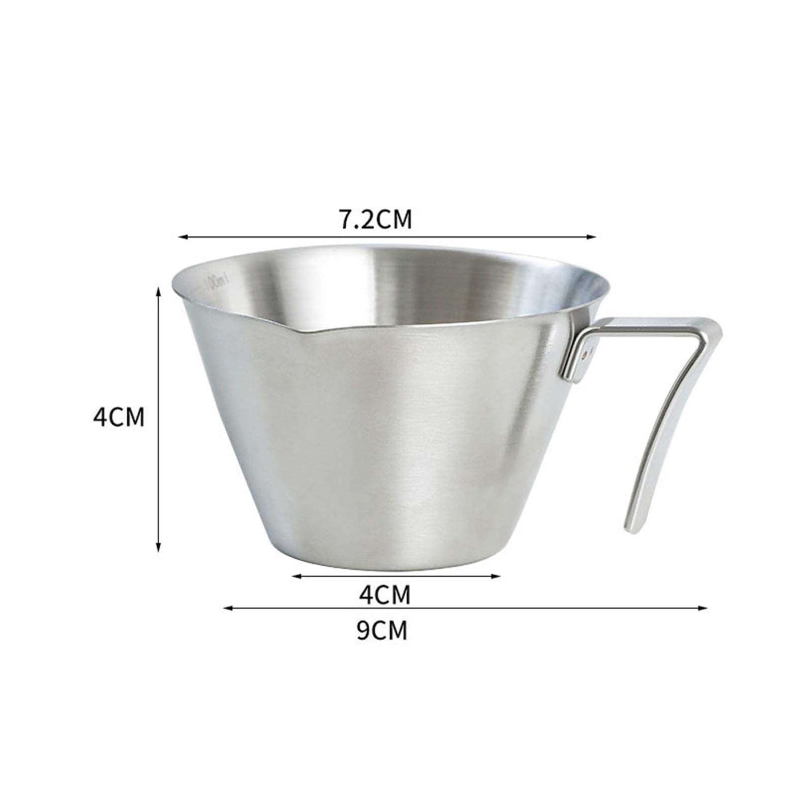 Jarra De Leche Taza medidora de acero inoxidable, taza de café expreso con mango y boquilla, taza de café graduada, Ideal for bebidas en casa, café, uso en Hotel, 2 uds. Jarra Leche Barista(Black)