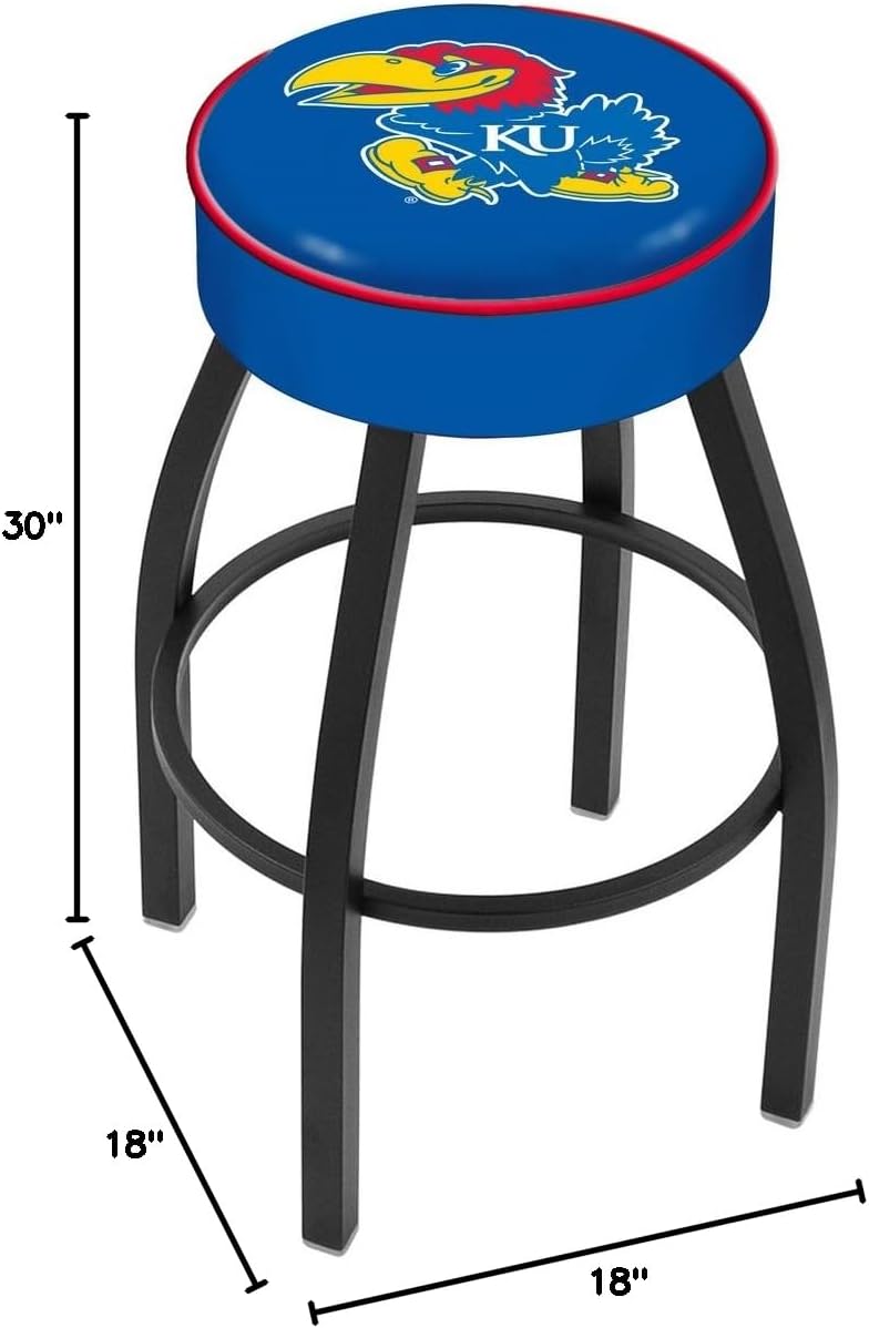 L8B1 Kansas 30" Swivel Bar Stool with Black Wrinkle Finish