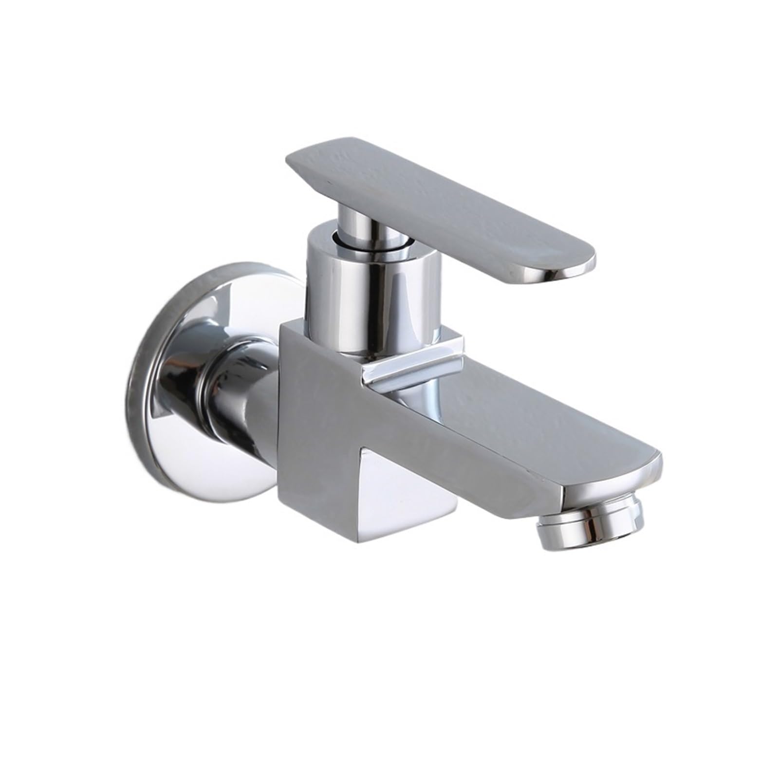 Robinet de piscine extérieur à vadrouille gris pistolet doré, raccord mural