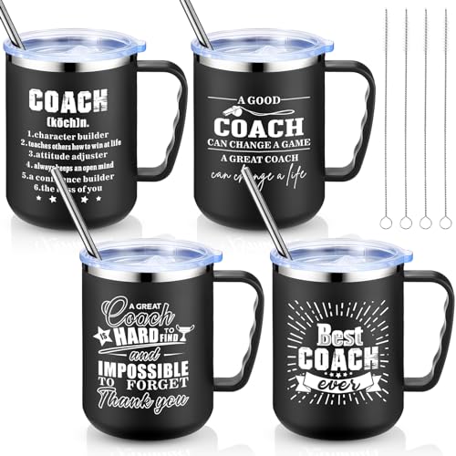 Sumind 4 Pcs Coach Mug Set