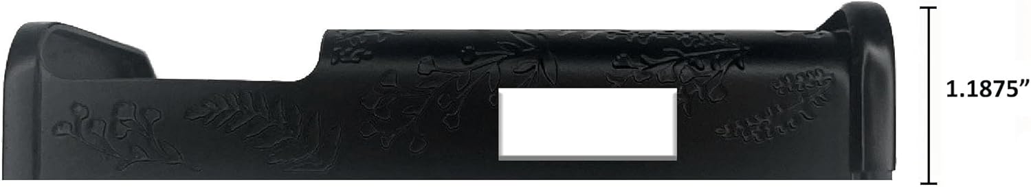 Wildflower Video Doorbell Cover (Compatible with Ring 3, 3 Plus, 4, Battery Plus, and Battery Pro) (Matte Black)