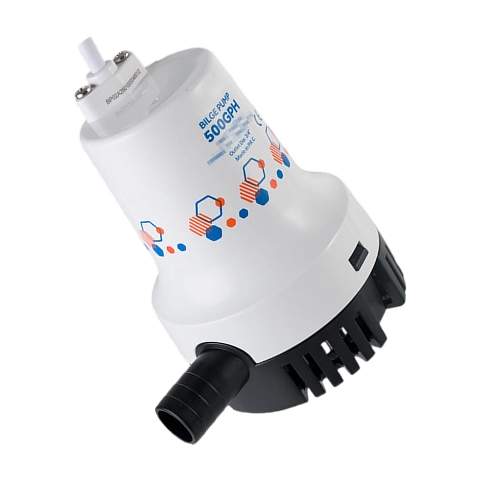 CUNZJIA High Flows 12V 24V Marine Bilge Pumps with 32Mm Large Drainage Port for Fishing Boats and Yachts Ship Cabin Drainage