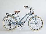 Bicicleta Cruiser Mujer Made in Italy Via Veneto, Azul claro