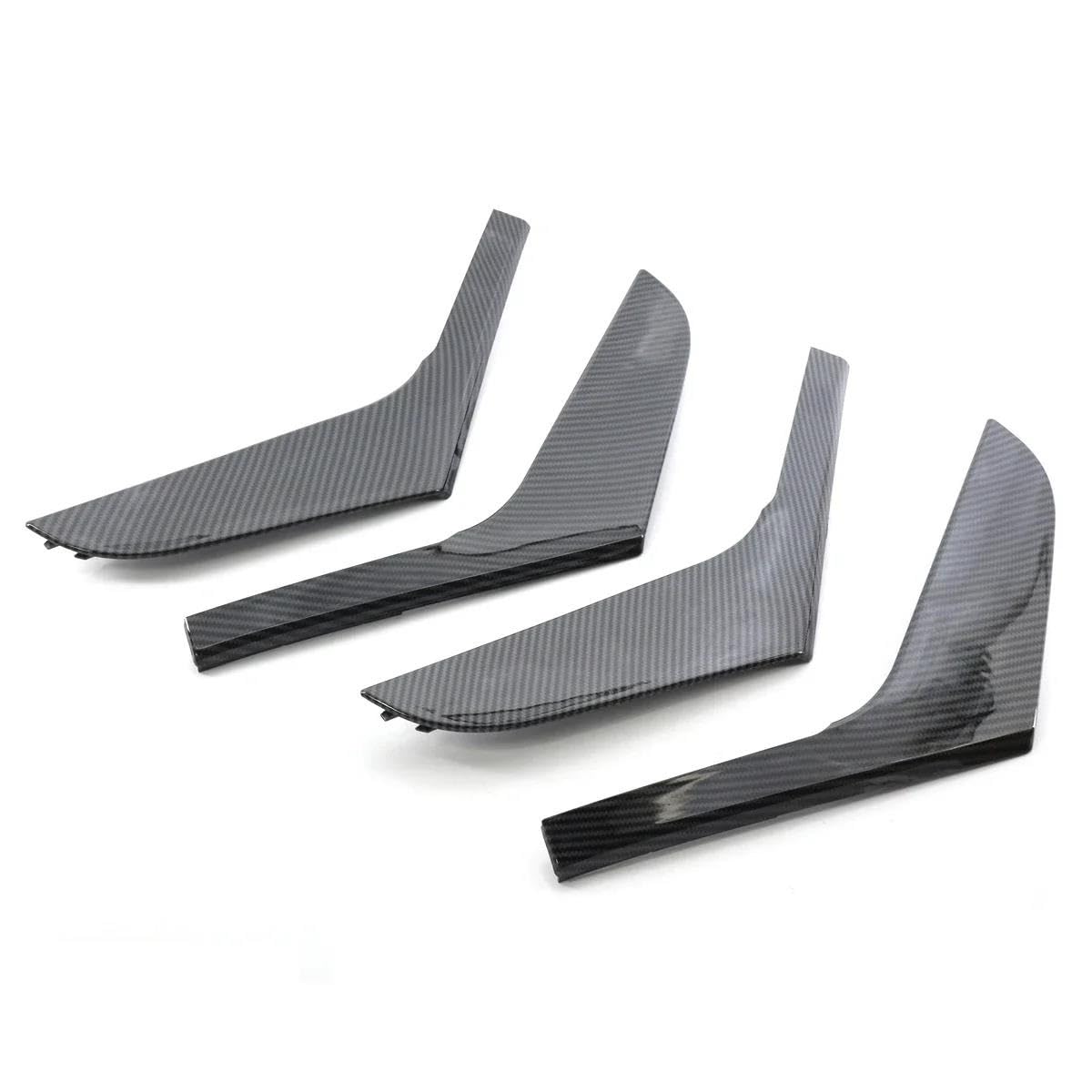 FKHBZM Car Interior Door Armrest Handle Strips Cover for VW for Golf 6 Mk6 2009-2013 5K4868039A 5K4868040A(Carbon Black 4pcs)
