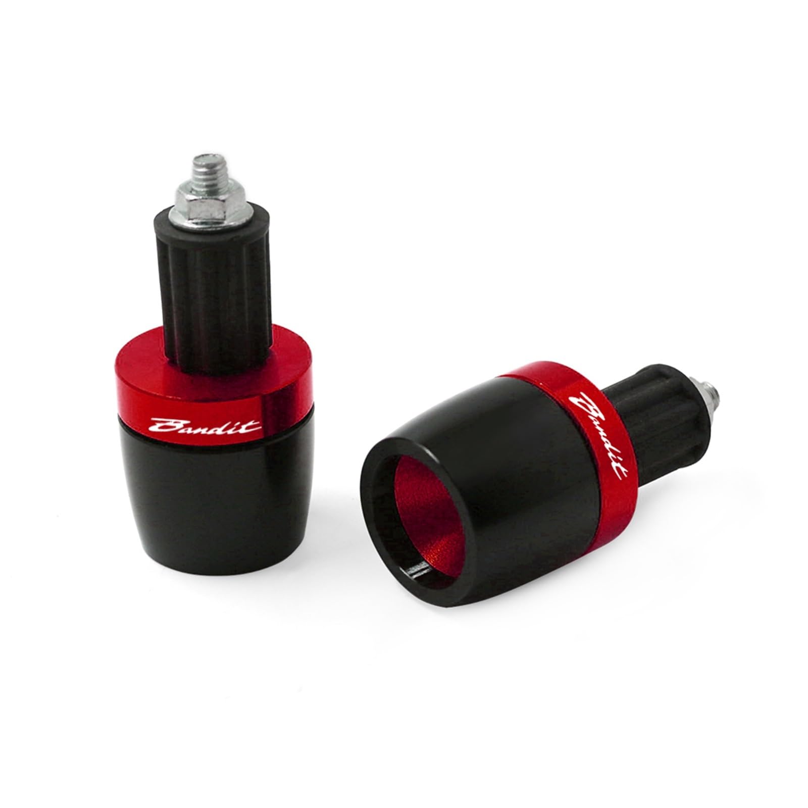 LOTFI 7/8" Poignées de Guidon extrémités Guidon contrepoids Bouchon Bouchon Curseur adapté for Suzuki GSF 250 600 600S 650 650S 650N 1250 Bandit 650S (Size : Red)