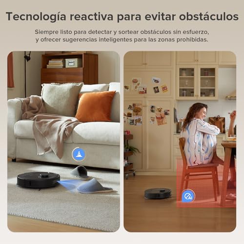 Miniatura 6 de roborock Robot Aspirador QV 35A Set, Dos mopas giratorias elevables, Negro