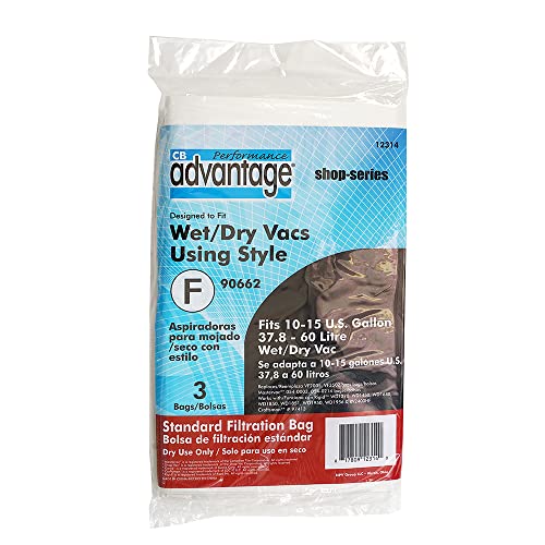 Sacs aspirateur 15-30 gallons anti-colmatage pour collecter eau et poussière fine