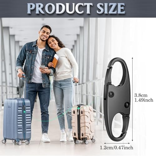 Anti Theft Zipper Clip Lock Theft Deterrent for Travel Luggage Backpack Purse (4 Pcs, 2 Black and 2 Silver) 1