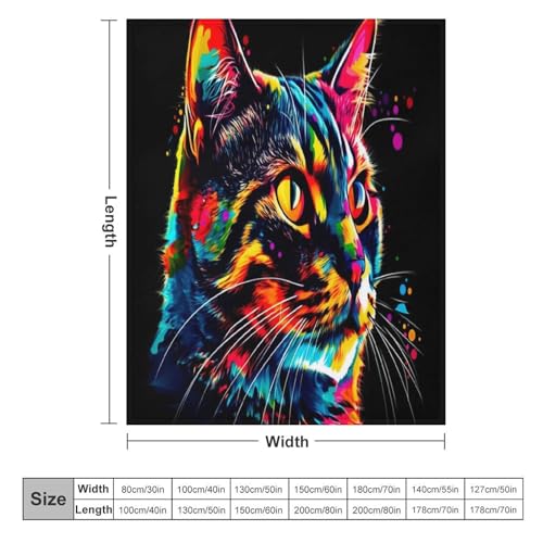 Plaid chat en flannel molleton 130x150cm couverture lit toute saison - 6