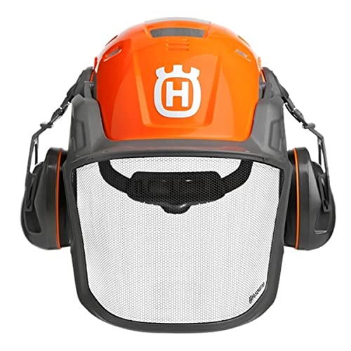 Foto von Husqvarna Forst Helm Technical – Leichter Forst- & Kettensägen-Schutzhelm mit Gehörschutz, Belüftung & UV-Indikator