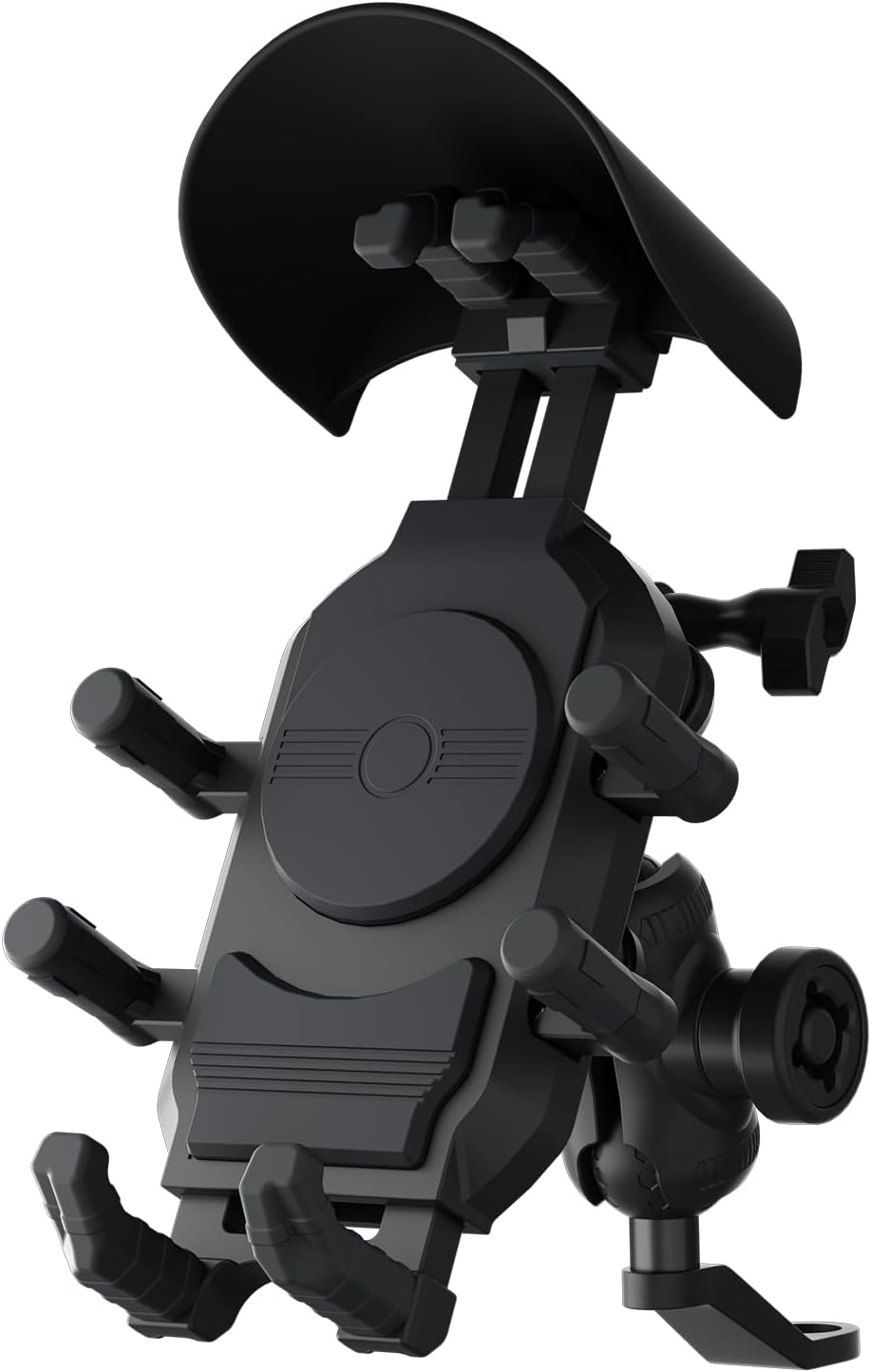 Universal Motorcycle Phone Holder, 8-Claw Heavy Duty Thick Phone Handlebar Mount for Electric Scooter/Bike/ATV, Compatible with iPhone 15/14/13 Pro Max, Samsung Galaxy S23/S22 Ultra, Gopro Camera