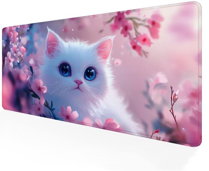 Tapis de souris XXL chat pour apporter de la douceur et du confort au travail