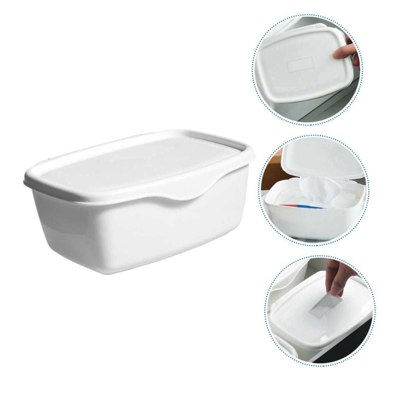 Alipis 3 Ensembles Boite À Essuyer Conteneur De Pochette De Lingettes Étui À Lingettes Pour Bébé Pour Lingettes Portable Pour Lingettes 2 Pièces * 3