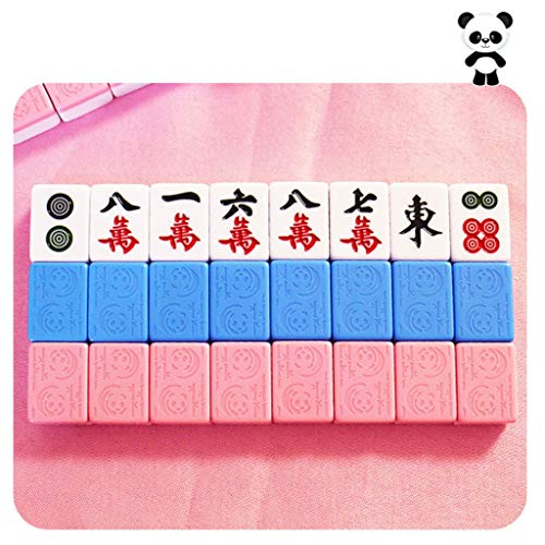 Set pequeño de Mahjong chino para viaje con 144 fichas miniatura 5