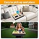 Couchbar Snackbox Grau Mit Snackschalen Aus Edelstahl Sofa Tablett Geeignet für Wohnzimmer, Sofa, Garten, Picknickparty