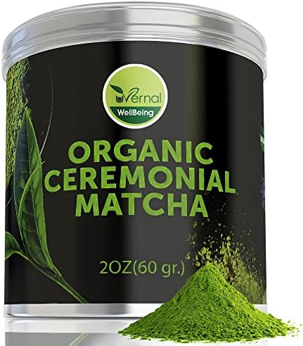 uVernal WellBeing Organic Ceremonial Matcha -Best Taste - USDA Organic -Energy Booster - Green Tea Powder 2oz