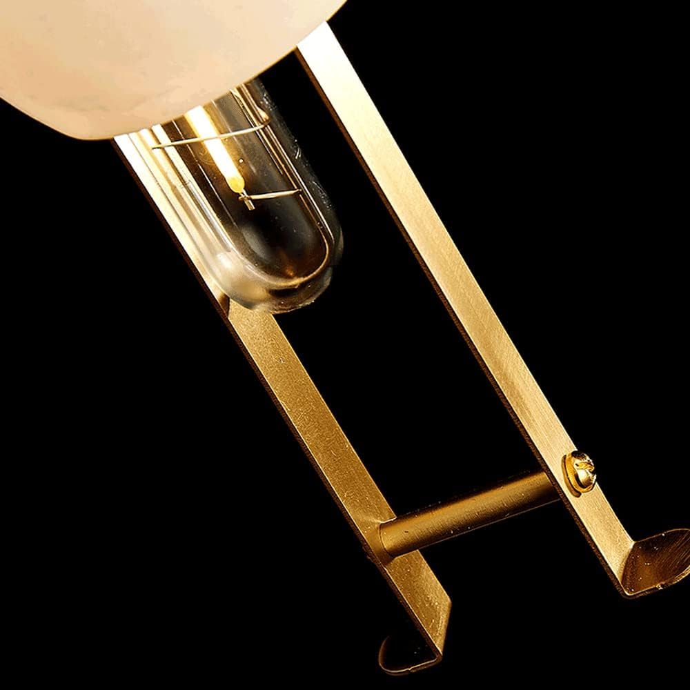 Lámpara colgante de mármol E14 1 lámpara simple de latón de lujo lámpara colgante de latón para restaurante, bar, isla, decoración de mesita de noche, lámpara colgante de techo