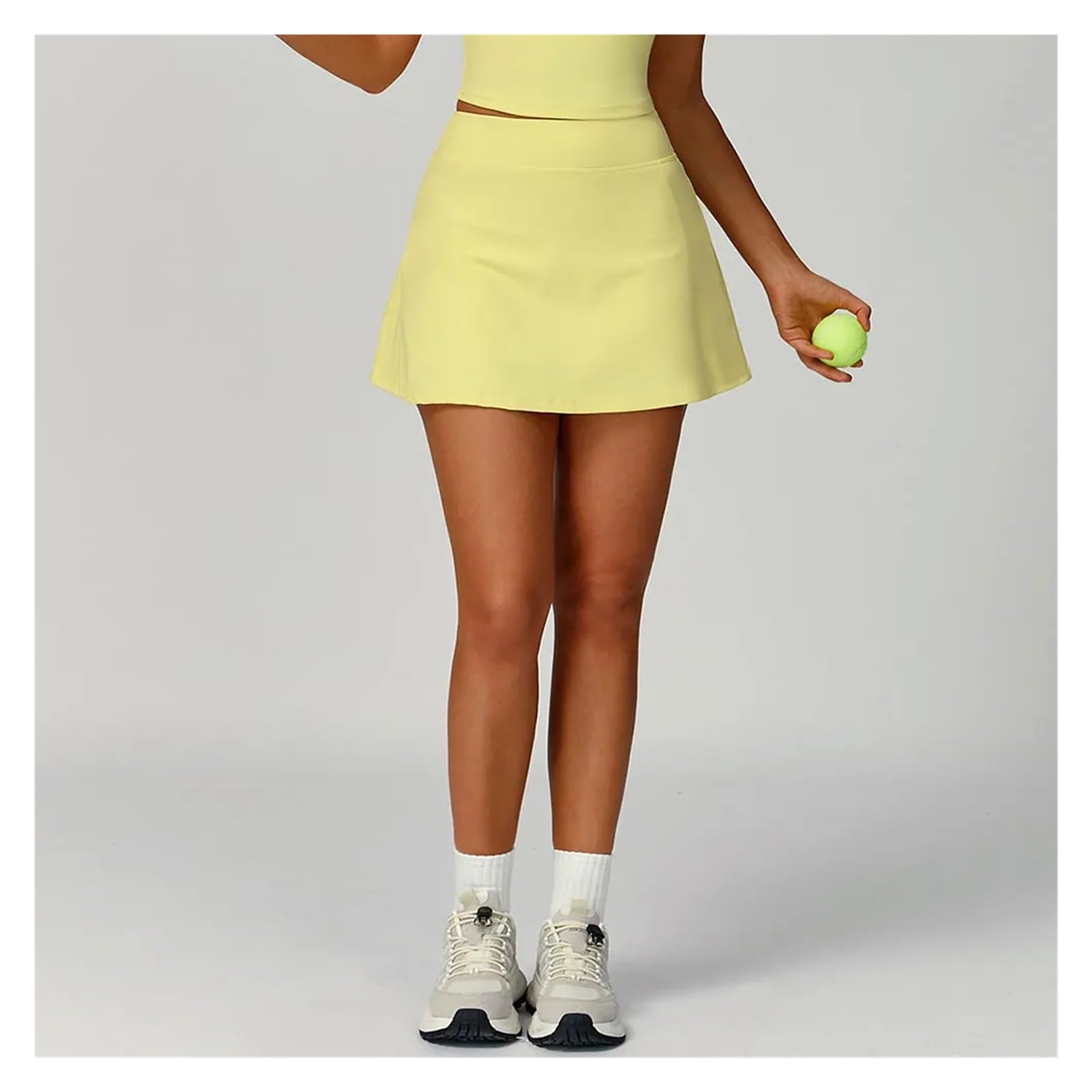 Tennisrock Sommer Schlank Yoga Kurze Röcke Mini Röcke Gym Übung Laufen Fitness Anti Glare Sport Röcke