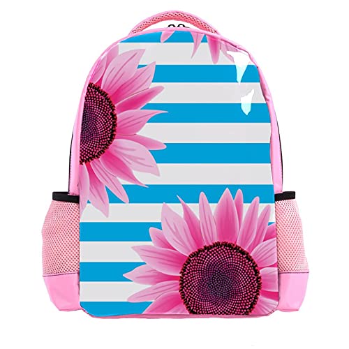 Cartable de 1 à 6 motif feuille de bananier rose pour une scolarité joyeuse