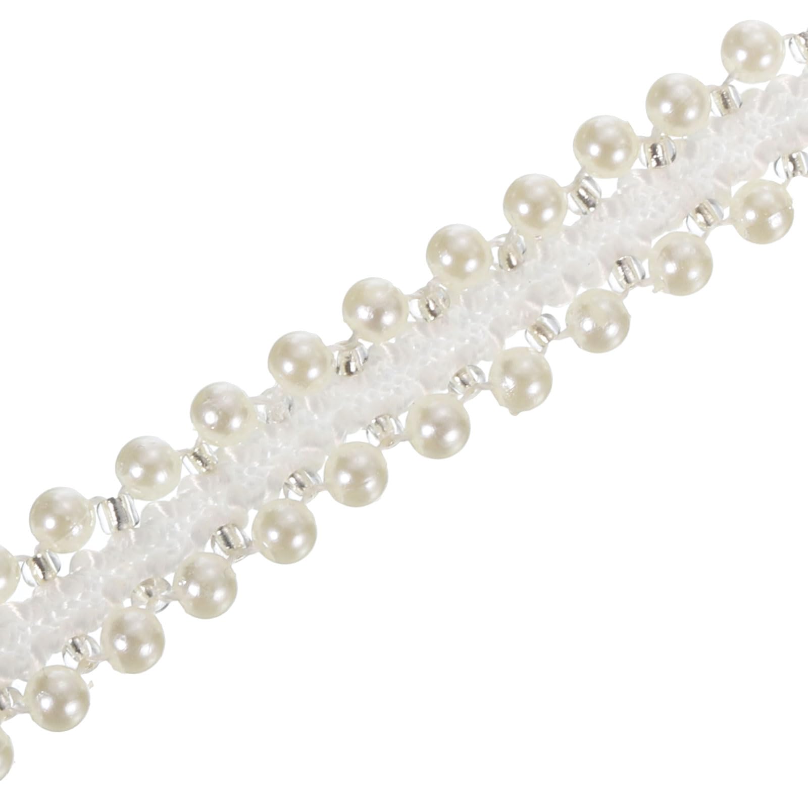 PATIKIL 5 Yard Faux Pearl Lace Ribbon