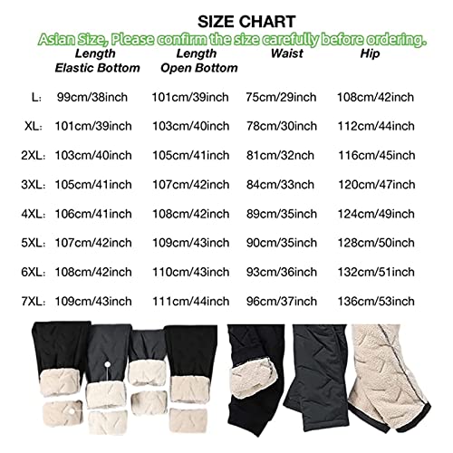 Pantalones de chándal para hombre con forro polar térmico invierno resistente 6
